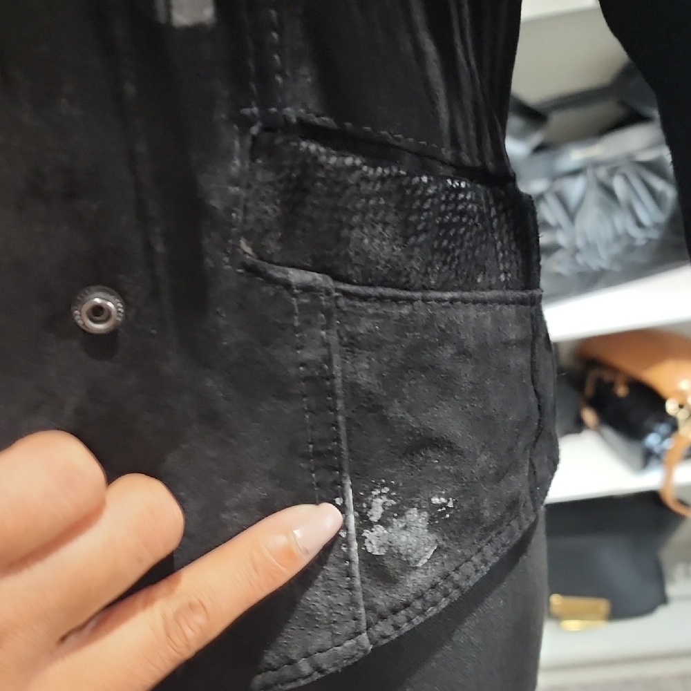 Vintage Black Leather Fringe Jacket - Picture 4 of 10
